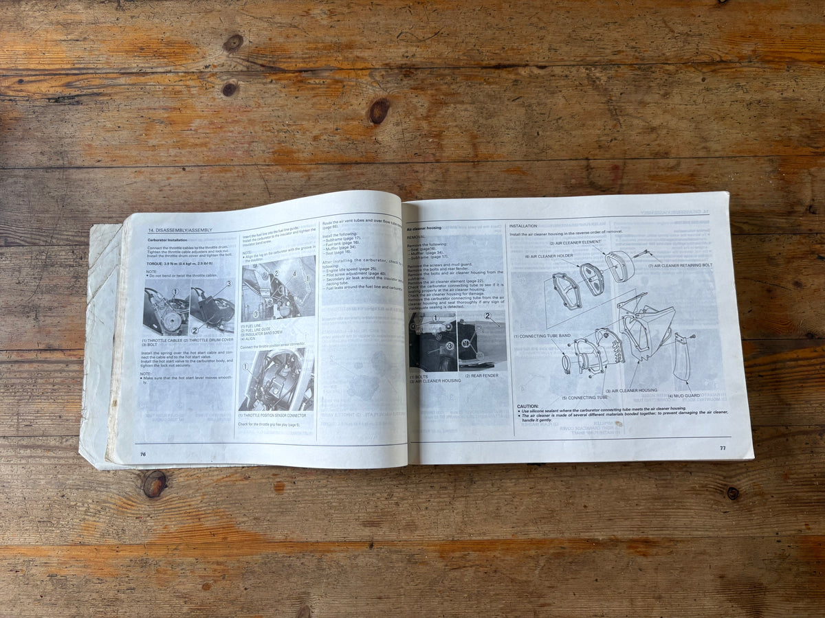 Honda CRF450R Owner’s Maintenance Manual – Genuine Honda – Multilingual