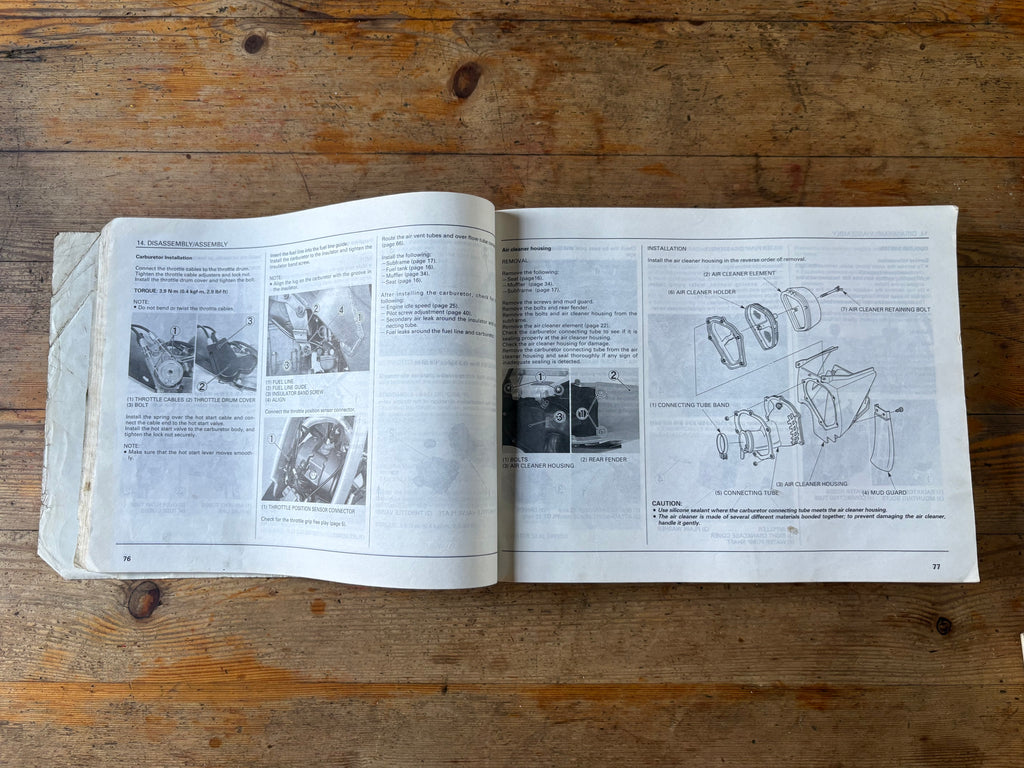 Honda CRF450R Owner’s Maintenance Manual – Genuine Honda – Multilingual