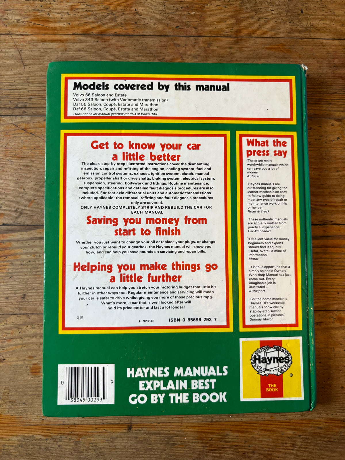 Volvo 66, 343 & DAF 55/66 Owners Workshop Manual