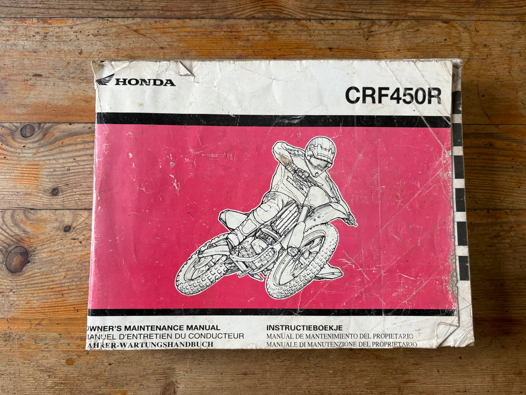 Honda CRF450R Owner’s Maintenance Manual – Genuine Honda – Multilingual